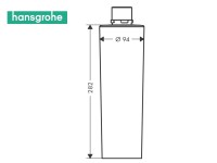 MEDIDAS FILTRO DE CARBON ACTIVO INTERCAMBIADOR IONES PRO AQITTURA HANSGROHE